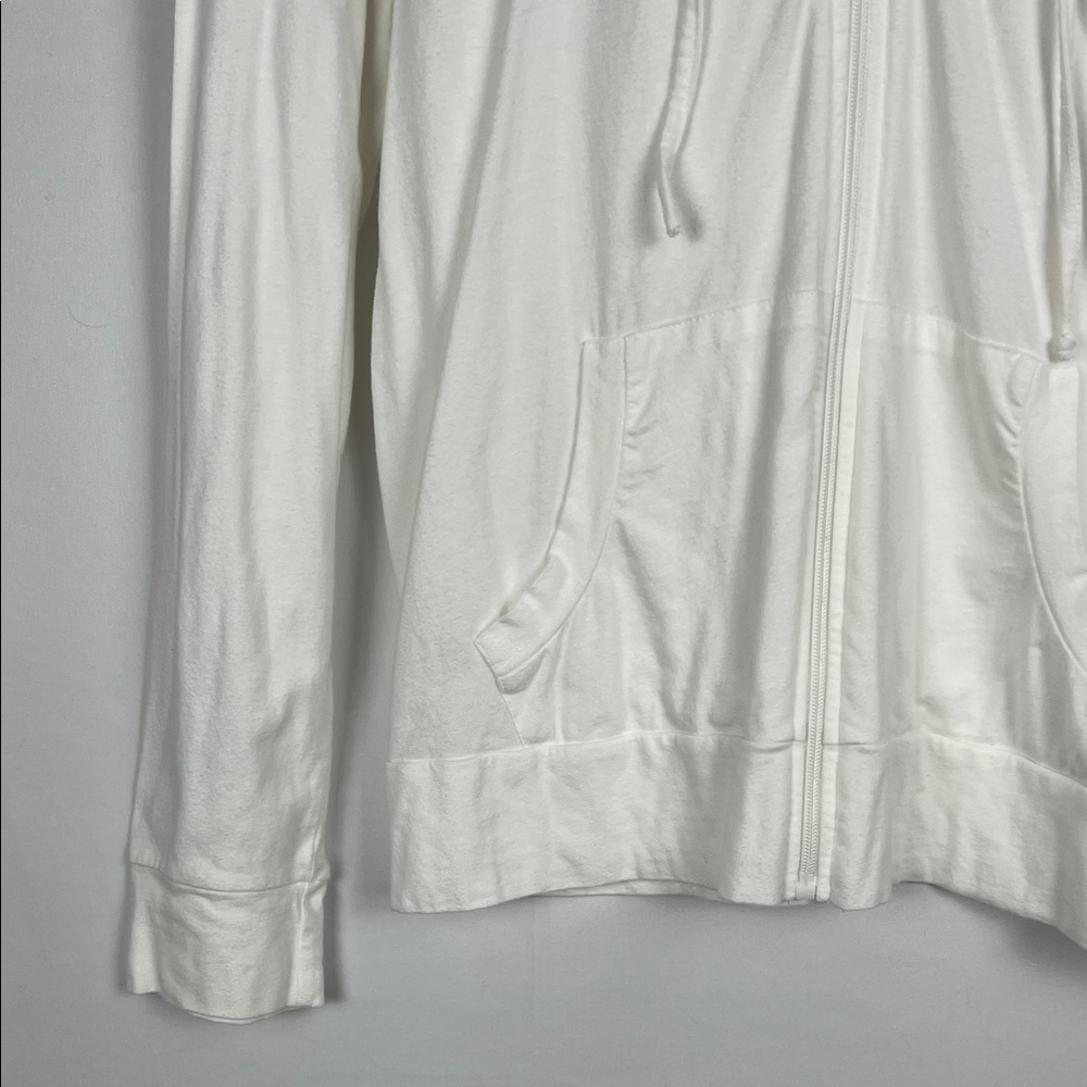 Sofra Women's White Zip-Up Hoodie - Picture 5 of 12